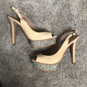 Nude/Cream Platform Heels